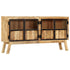 Rustika Rowe -  Sideboard Brown and Black 160x30x80 cm Solid Rough Mango Wood